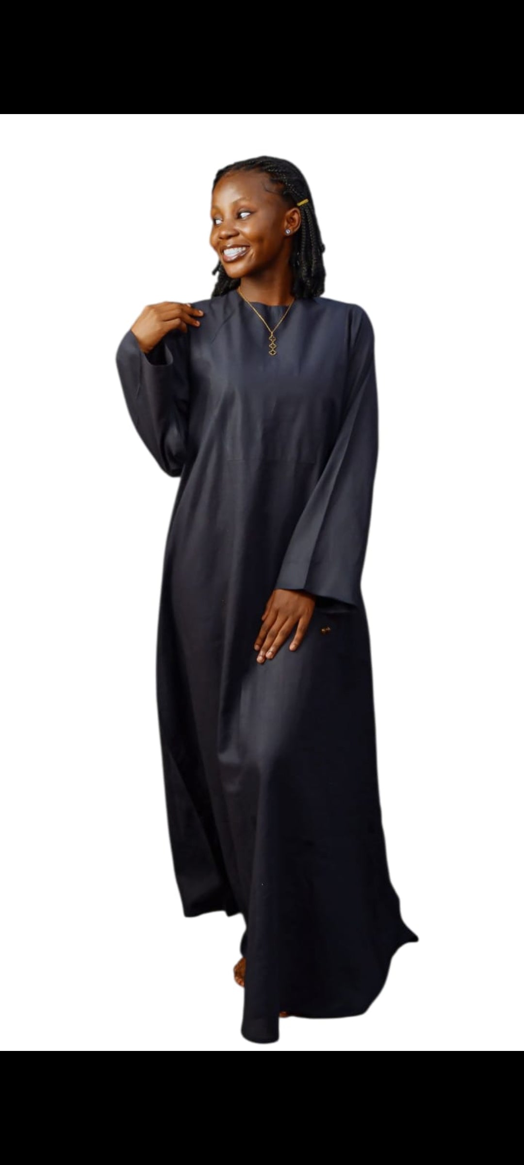 Elegant Casual High quality Linen Maxi Dress with Side loop laces and Pockets.